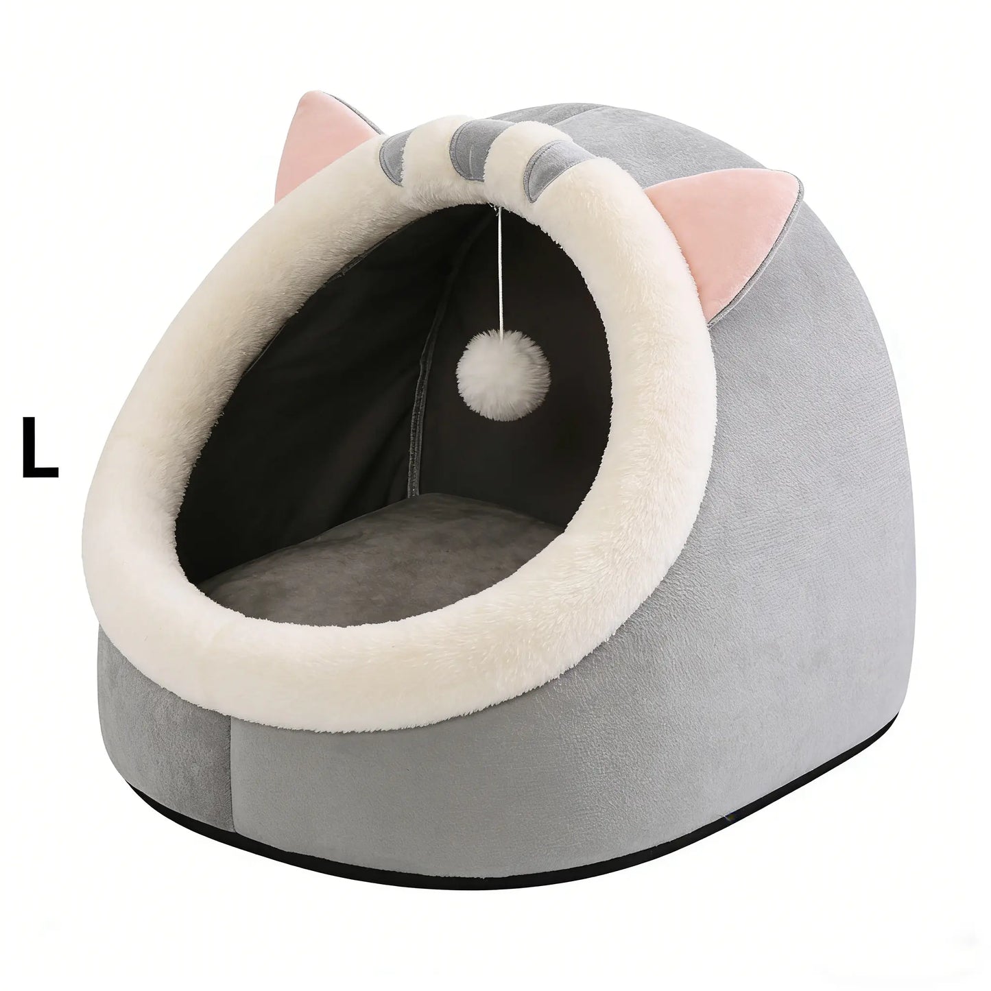 Rescue Kitten Bed-Cozy Cat Cave Bed, Plush Enclosed Soft House for Indoor Cats, Warm Fleece Interior, Washable & Collapsible, Calming Hideaway for Small Cats & Kittens