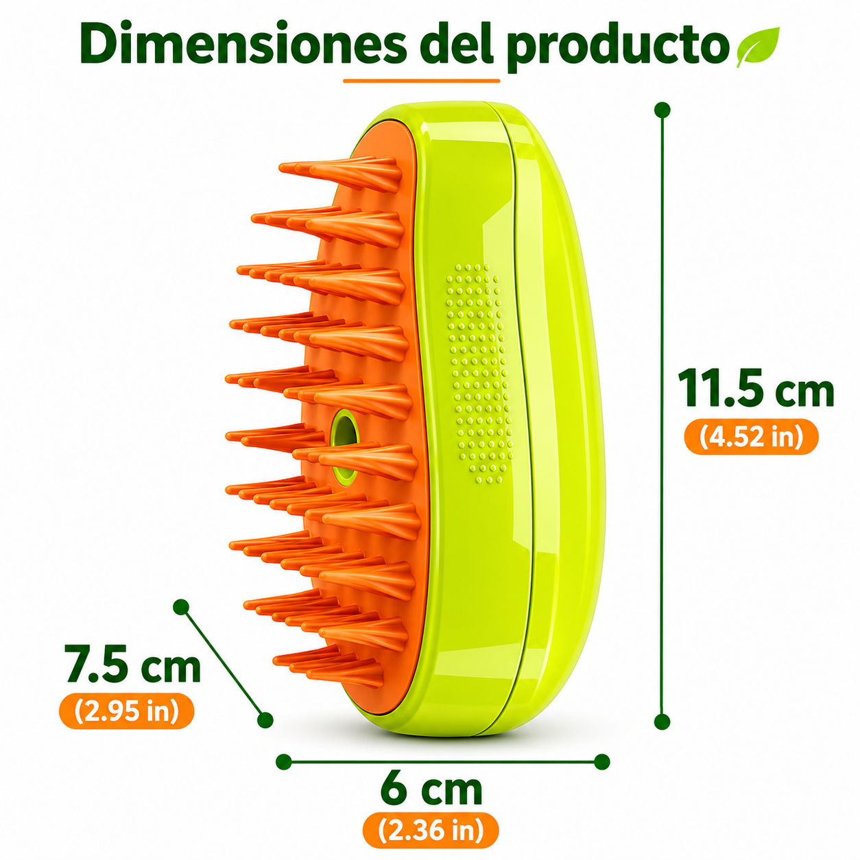 Cepillo de Vapor Eléctrico 3 en 1 para Mascotas
