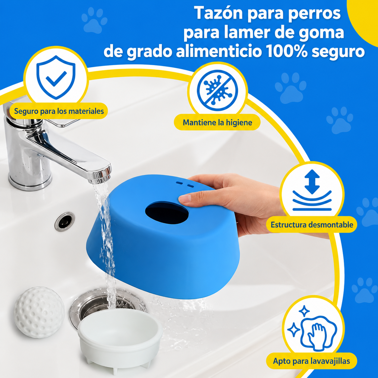 Cuenco Lamer Lento Antideslizante para Perros