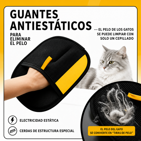 Guantes Quitapelos Electrostáticos para Mascotas