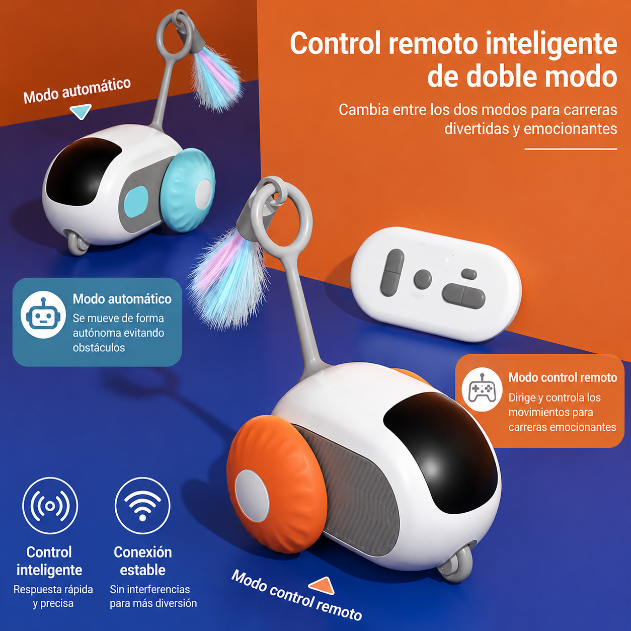 Coche Teledirigido Interactivo para Gatos