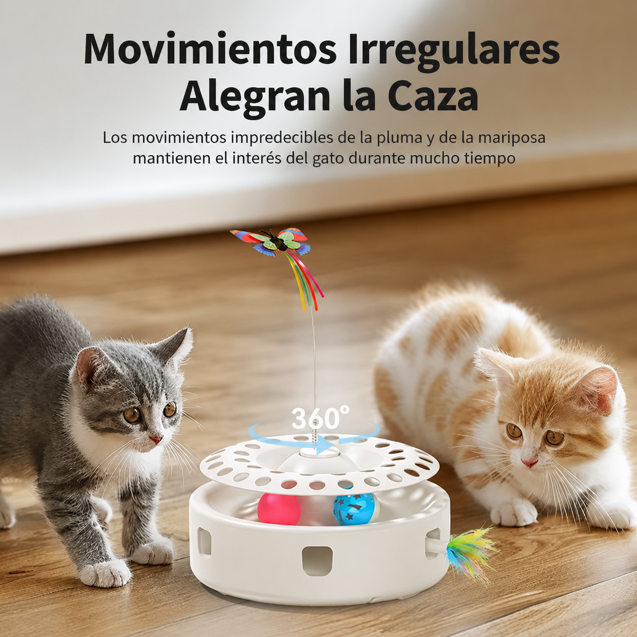 Juguete Interactivo 3 en 1 para Gatos
