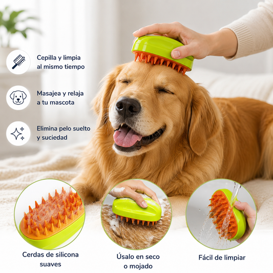Cepillo de Vapor Eléctrico 3 en 1 para Mascotas